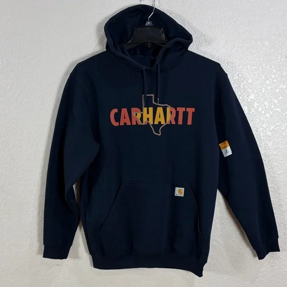 Carhartt Men's Navy Hoodie Sweater,Size M - Picture 1 of 17